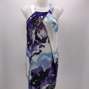 Trina Turk White & Purple Print  Dress Size 0